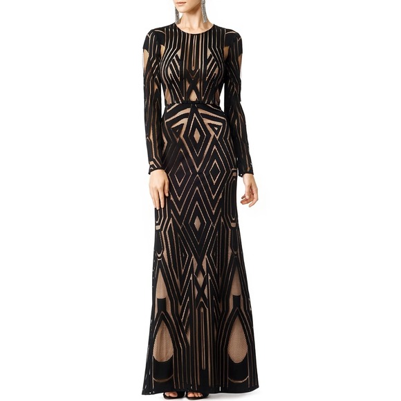 BCBGMaxAzria Dresses & Skirts - BCBGMaxAzria Veira Lace Formal Evening Gown 8 Romantic Statement Dress Runway